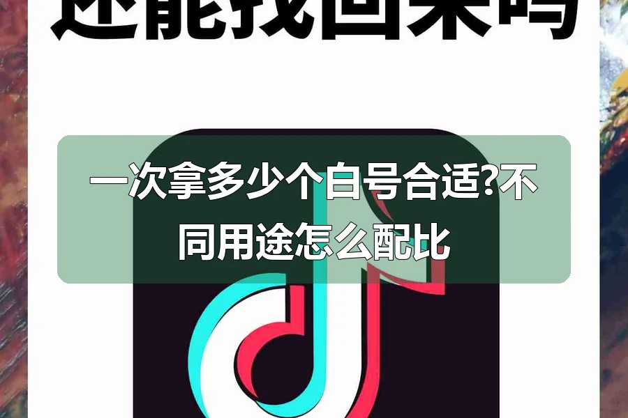 一次拿多少个白号合适?不同用途怎么配比